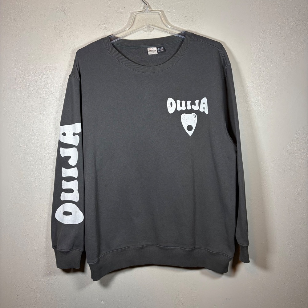 Ouija Board Graphic Sweatshirt Mens 3XL Charcoal Grey Mystifying Oracle Pullover